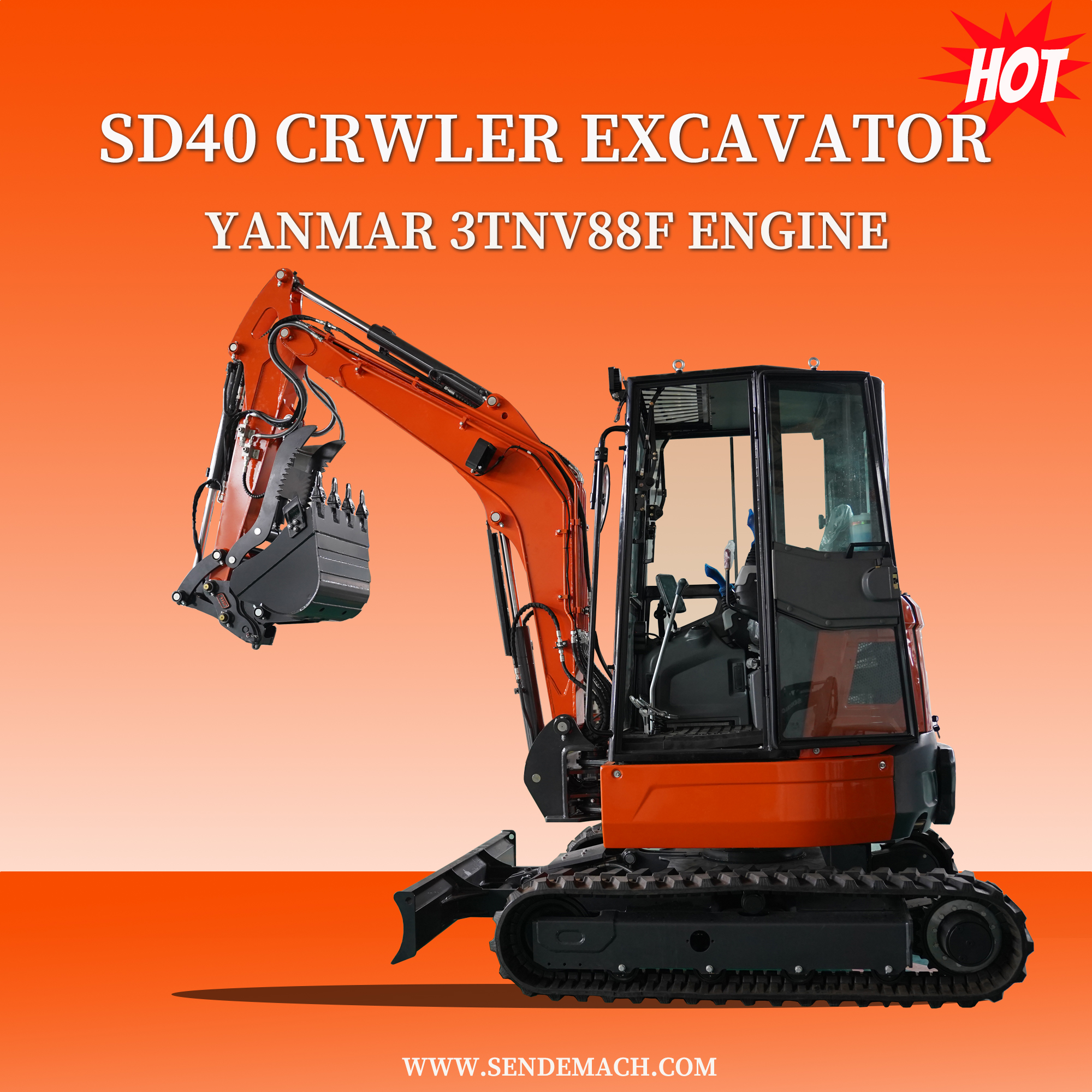 China Mini Excavator Price From SENDEMAC